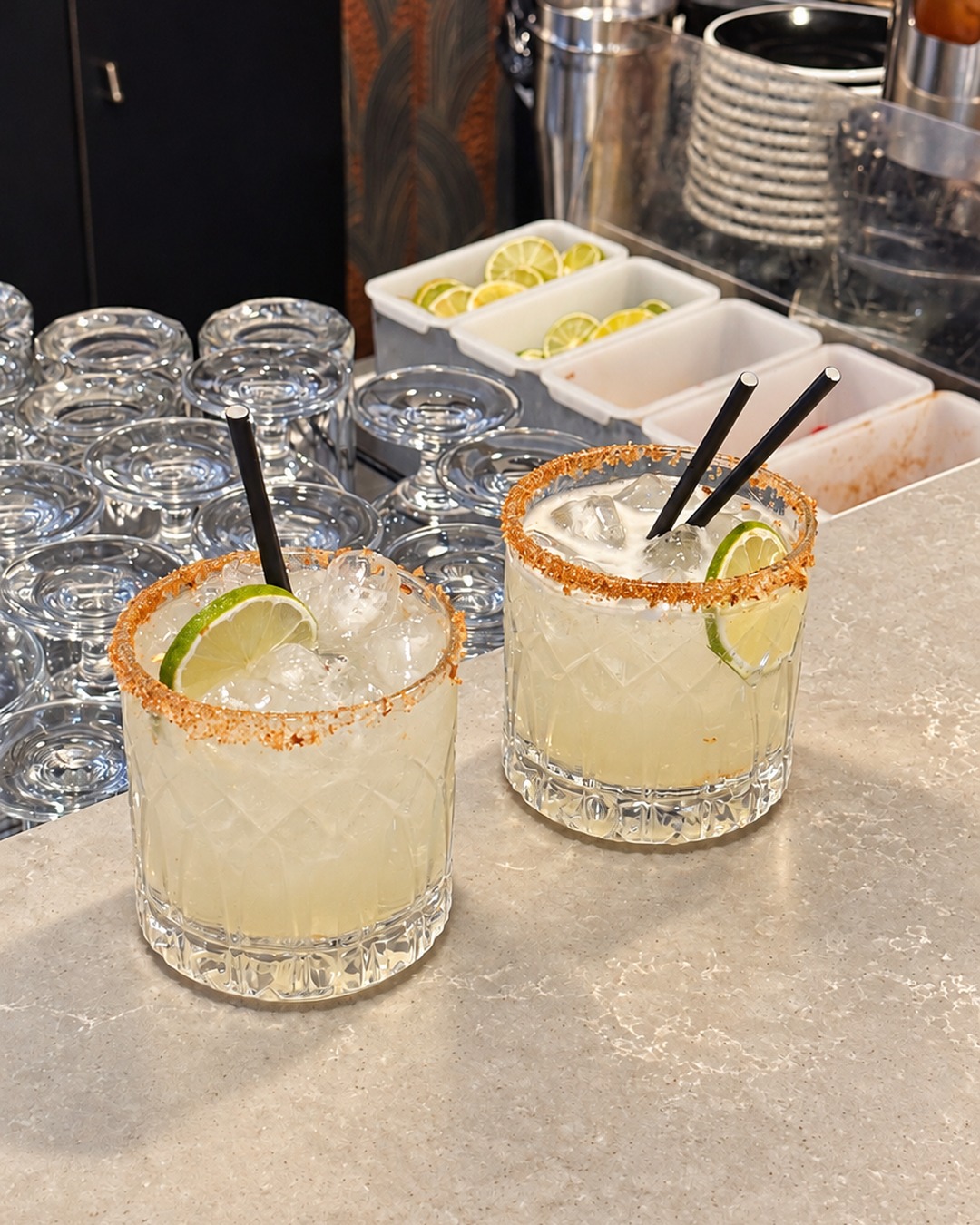 Cocktails being prepared at The Publican Prestons bar